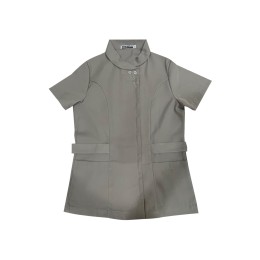 Design Gray Women's Short Sleeve Top Customized Waist Button Elastic Clinic Uniform Supplier Nursing Uniform Double Side Pocket Nurse Uniform J's Medical NU083 Design Gray Women's Short Sleeve Top Customized Waist Button Elastic Clinic Uniform Supplier Nursing Uniform Double Side Pocket Nurse Uniform J's Medical NU083